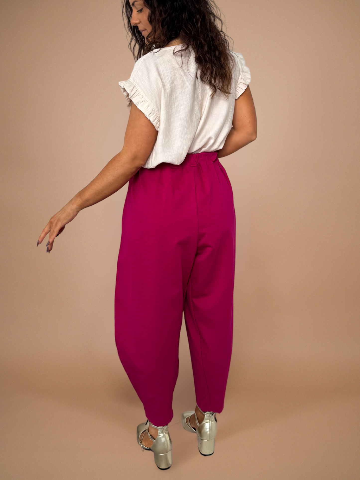 Pantalon japonais fuchsia - 1611