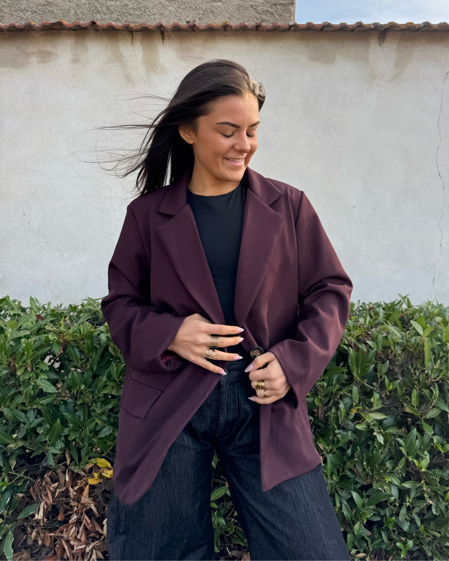 Veste blazer bordeaux