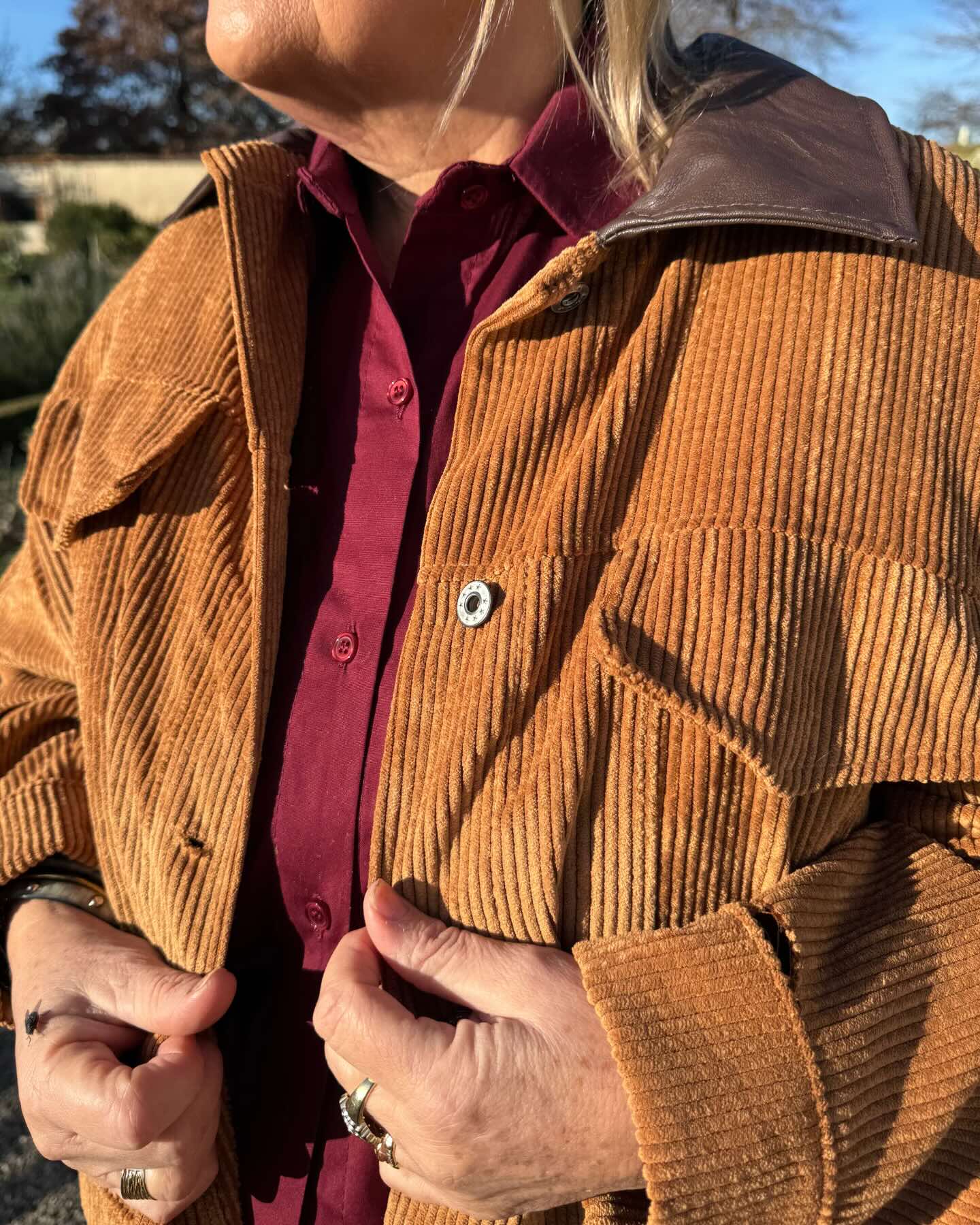 Surchemise velours camel