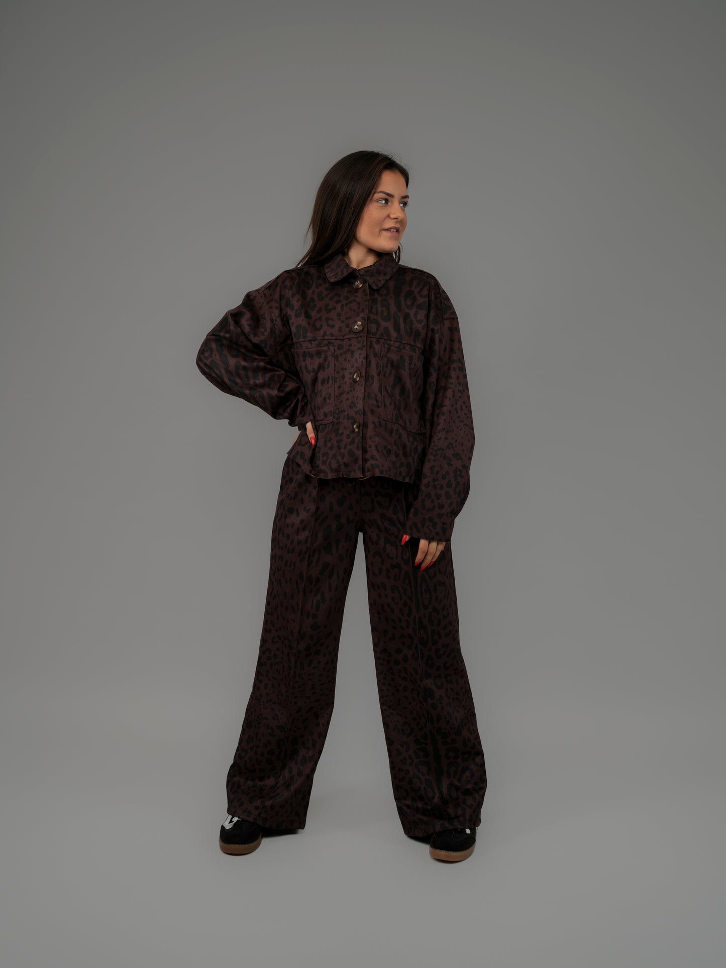 Veste léopard choco