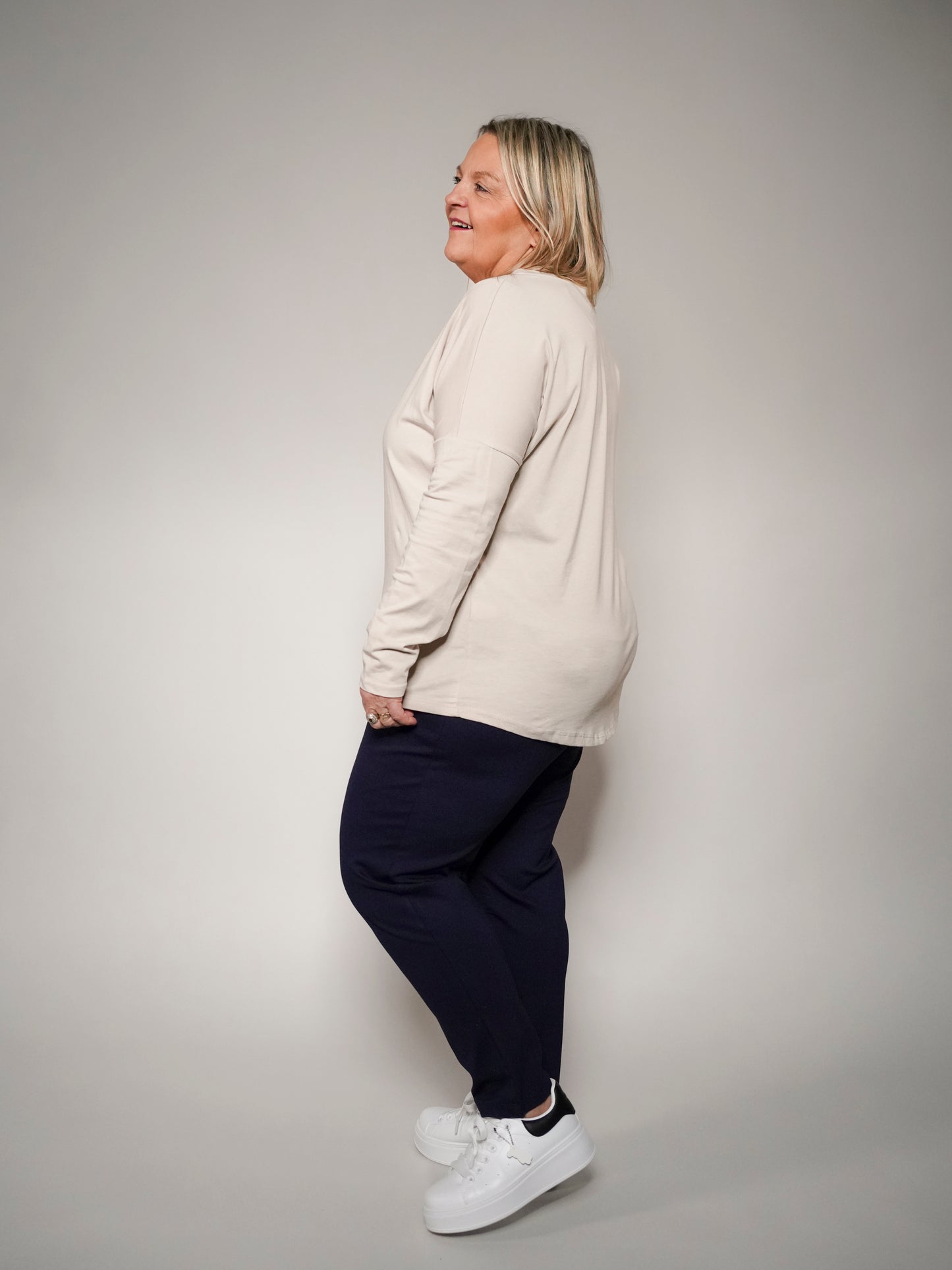 Pull fin basique beige - 1797