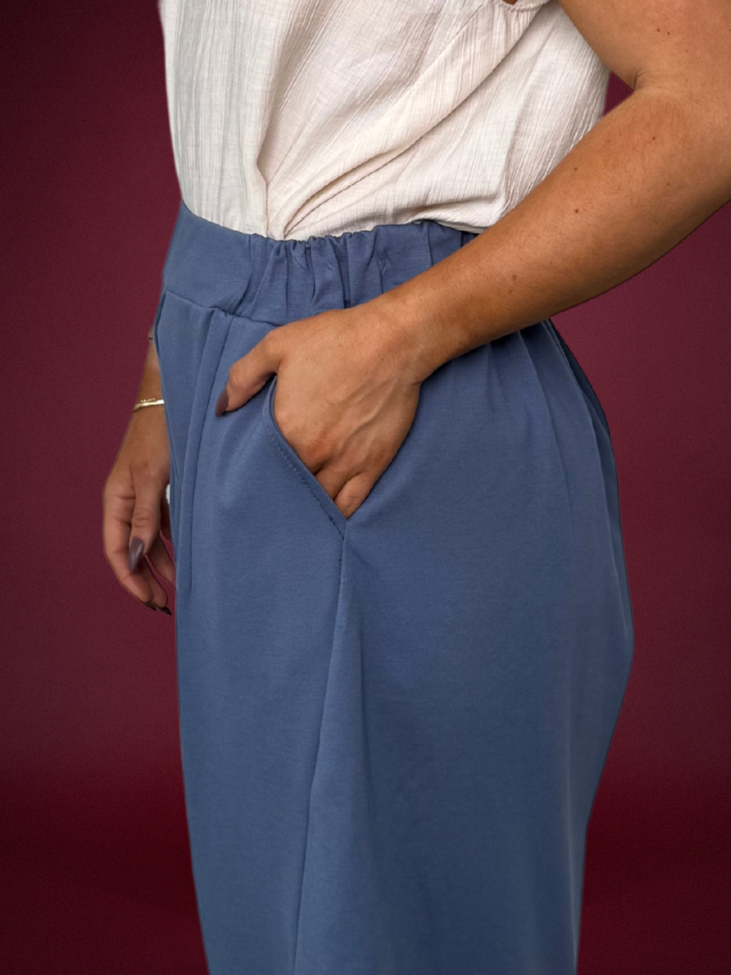 Pantalon japonais bleu jean - 1611