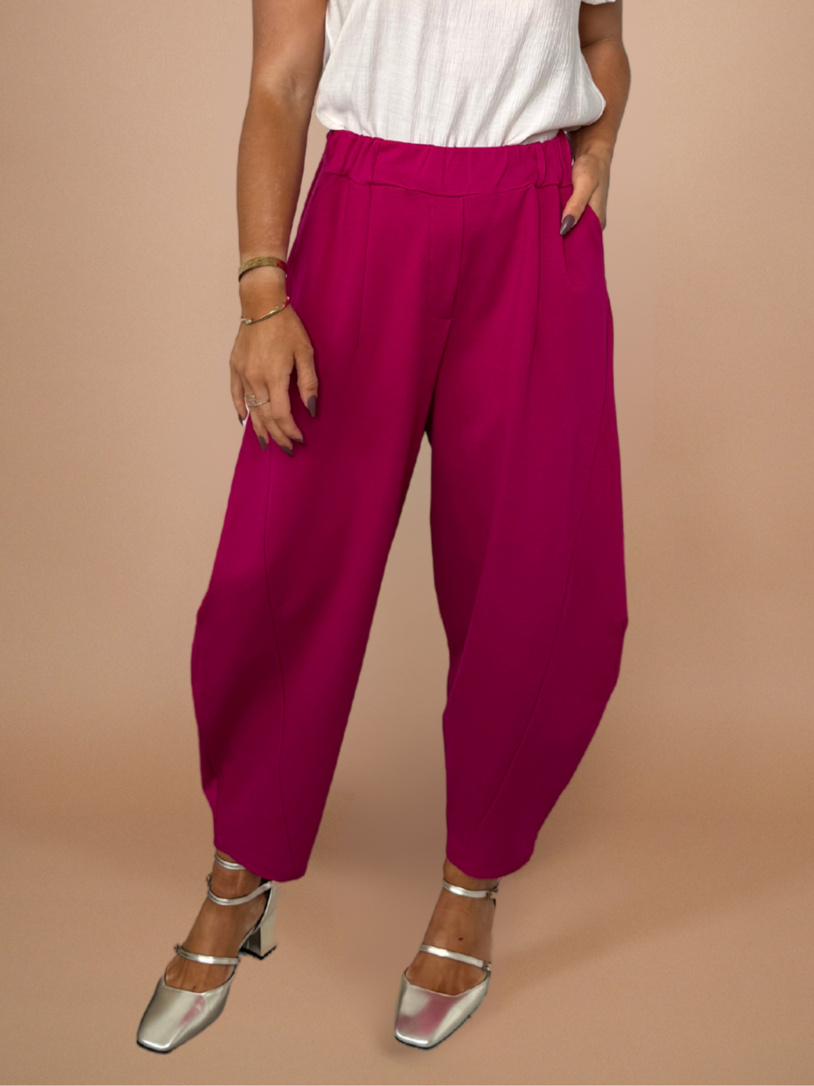 Pantalon japonais fuchsia - 1611