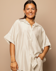 Chemise manches courtes écrue