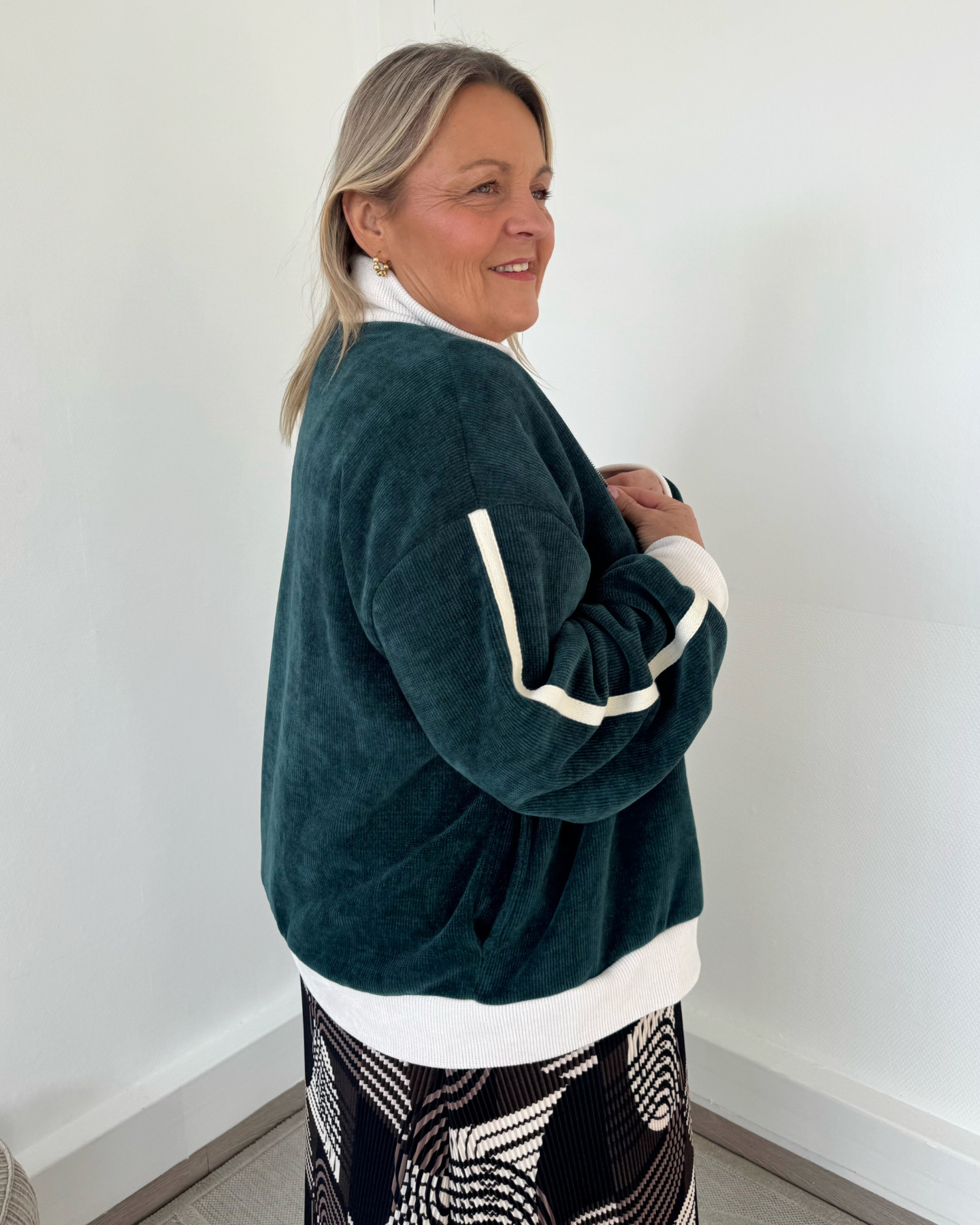 Veste sportswear zippée verte
