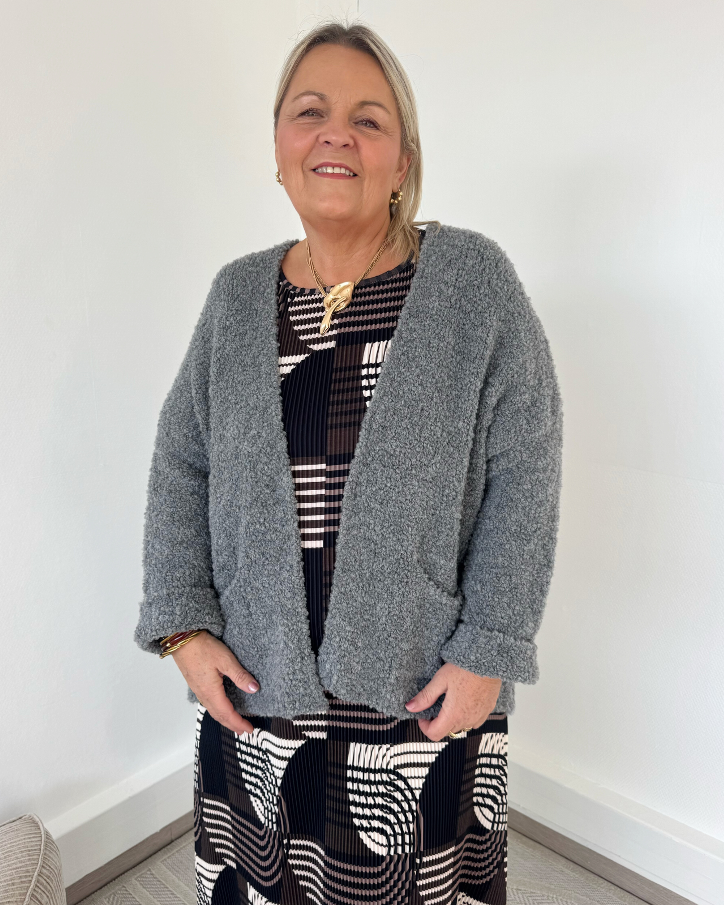 Gilet à poches gris foncé