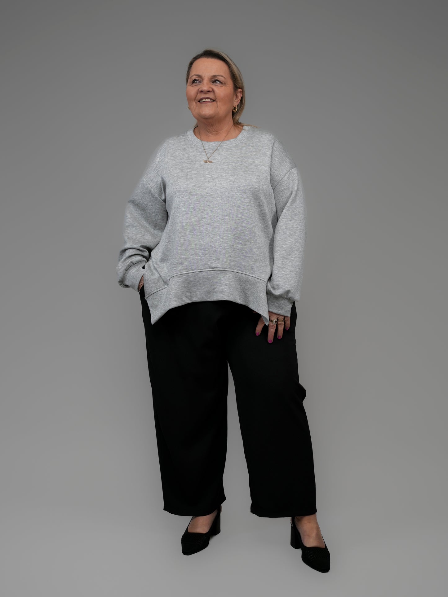 Sweat asymétrique gris