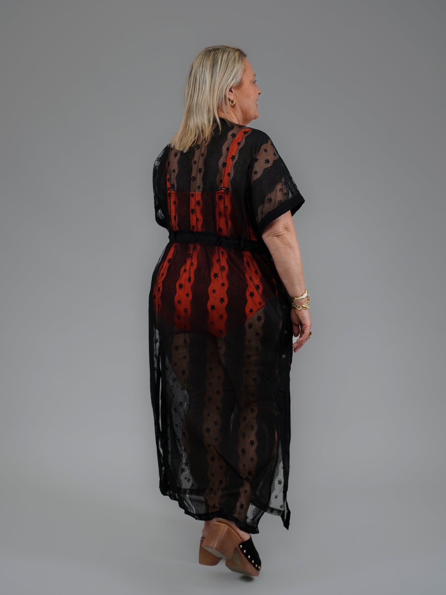 Kimono en dentelle noire - 1046