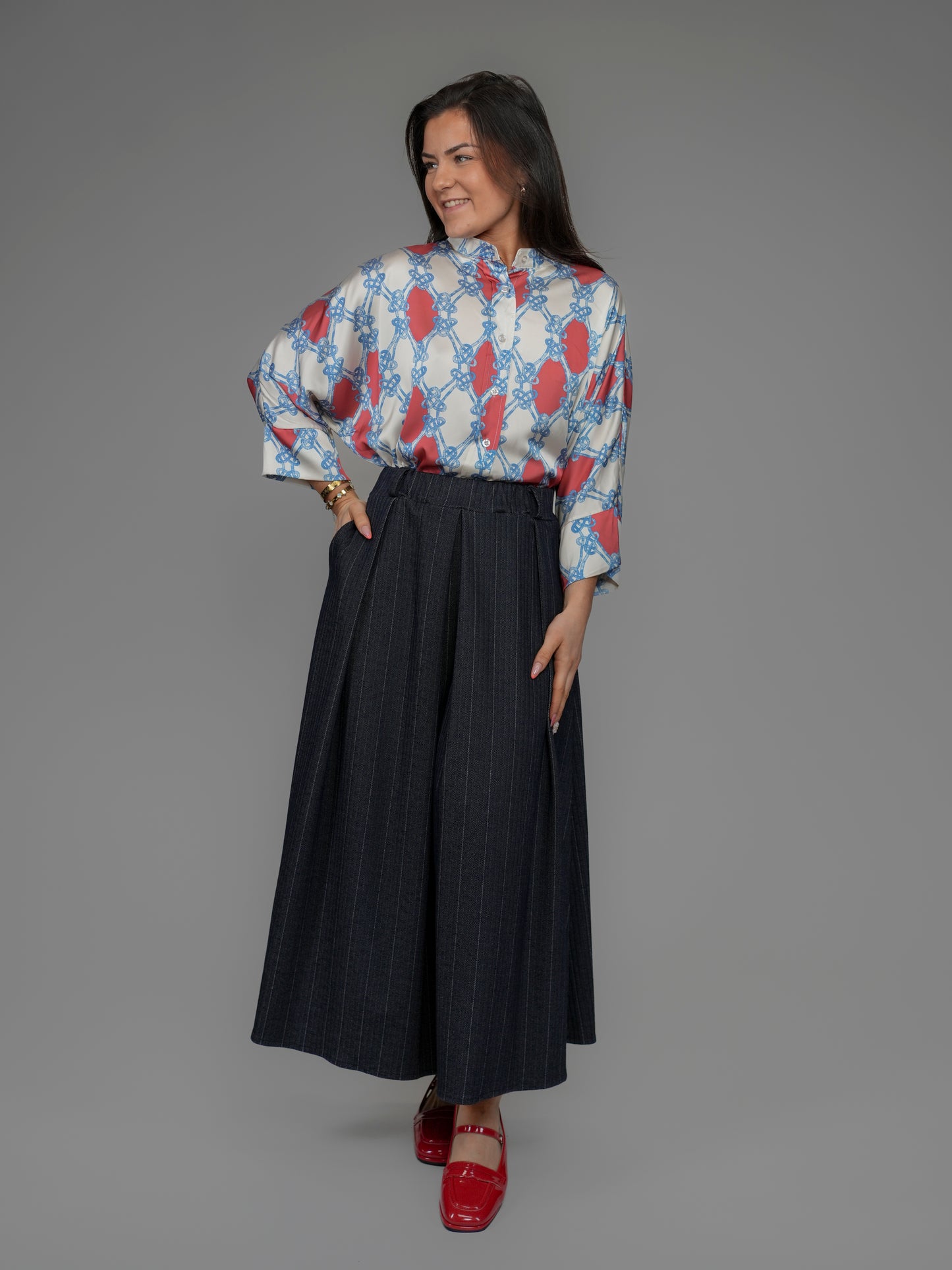 Blouse imprimé noeud marin - 1448