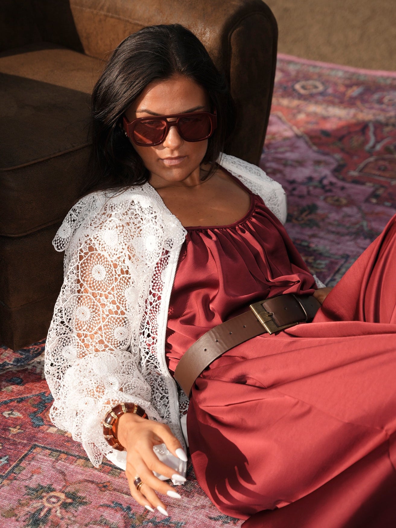 Veste en broderie anglaise