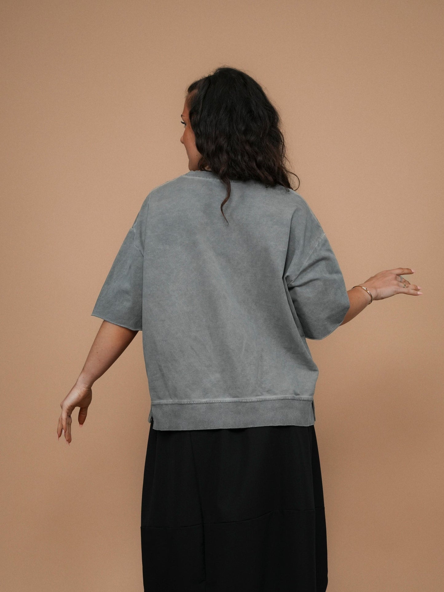 T-shirt délavé gris
