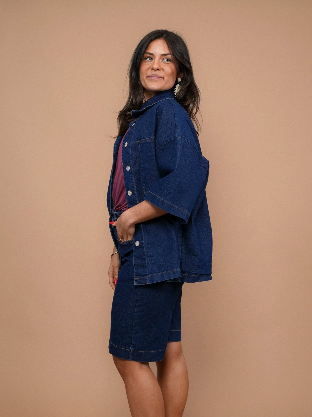 Veste boxy en denim - 1684