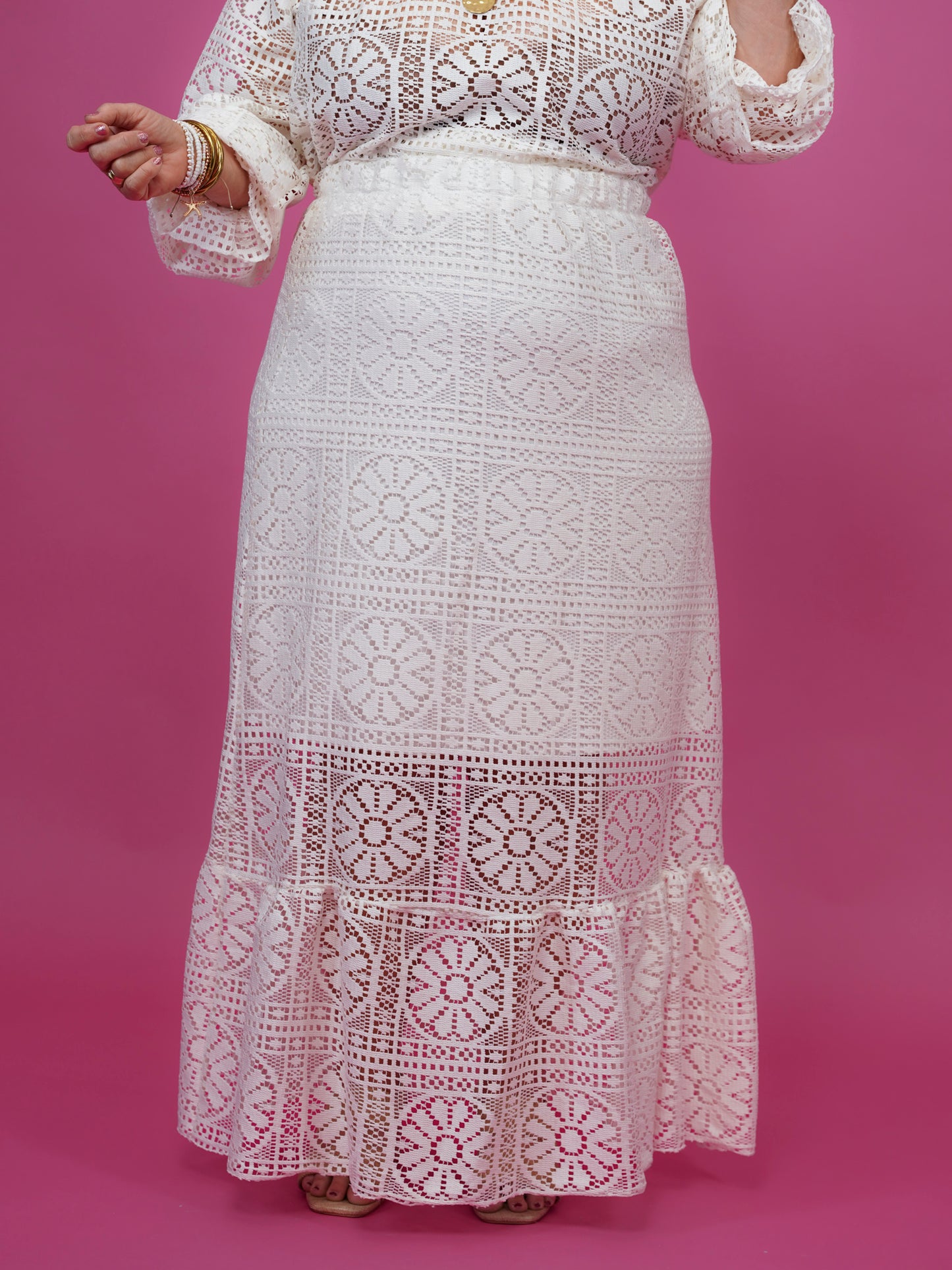 Jupe longue en crochet - 1692