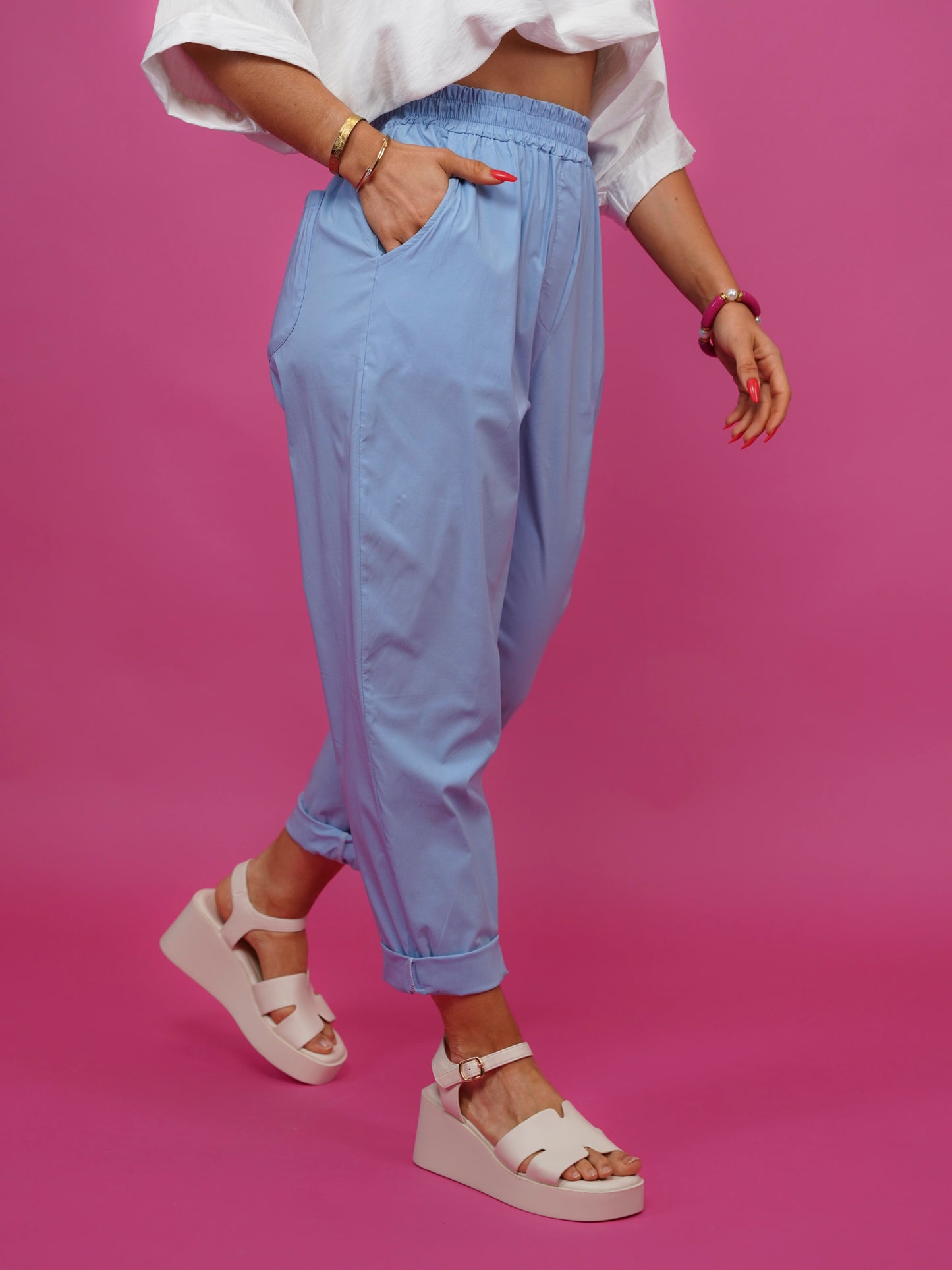 Pantalon extensible Nomad bleu clair