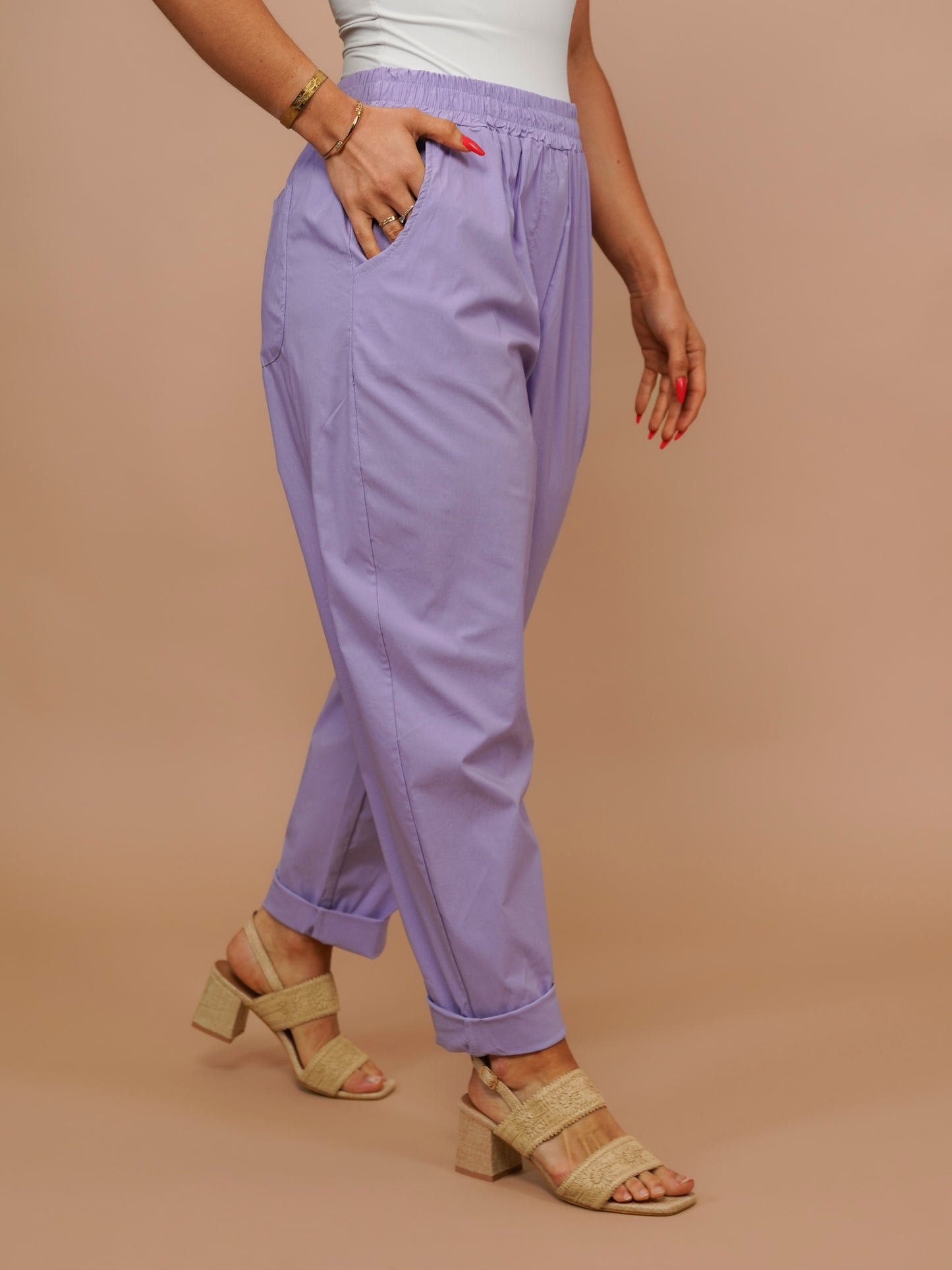 Pantalon extensible Nomad lilas