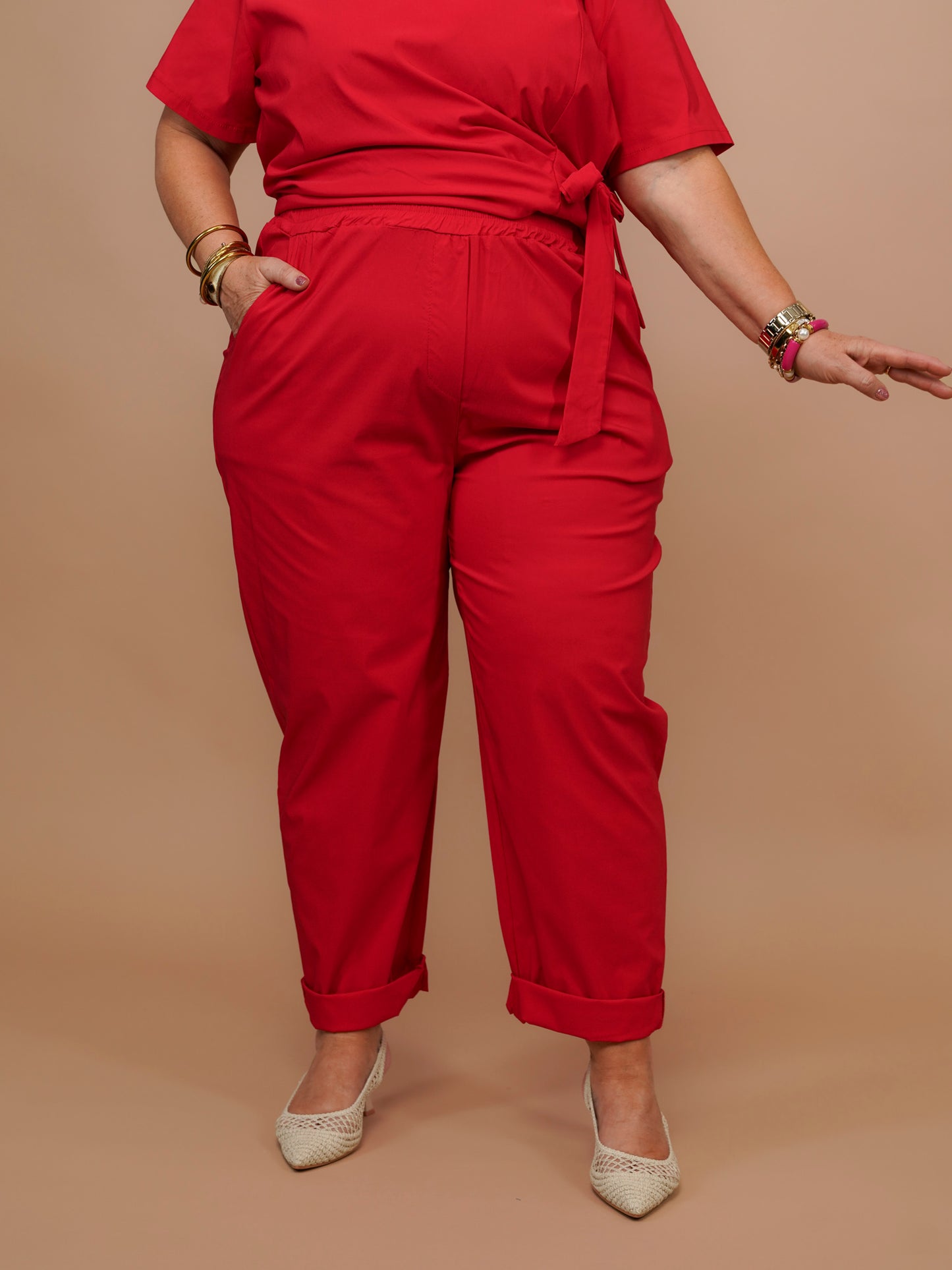 Pantalon extensible Nomad rouge