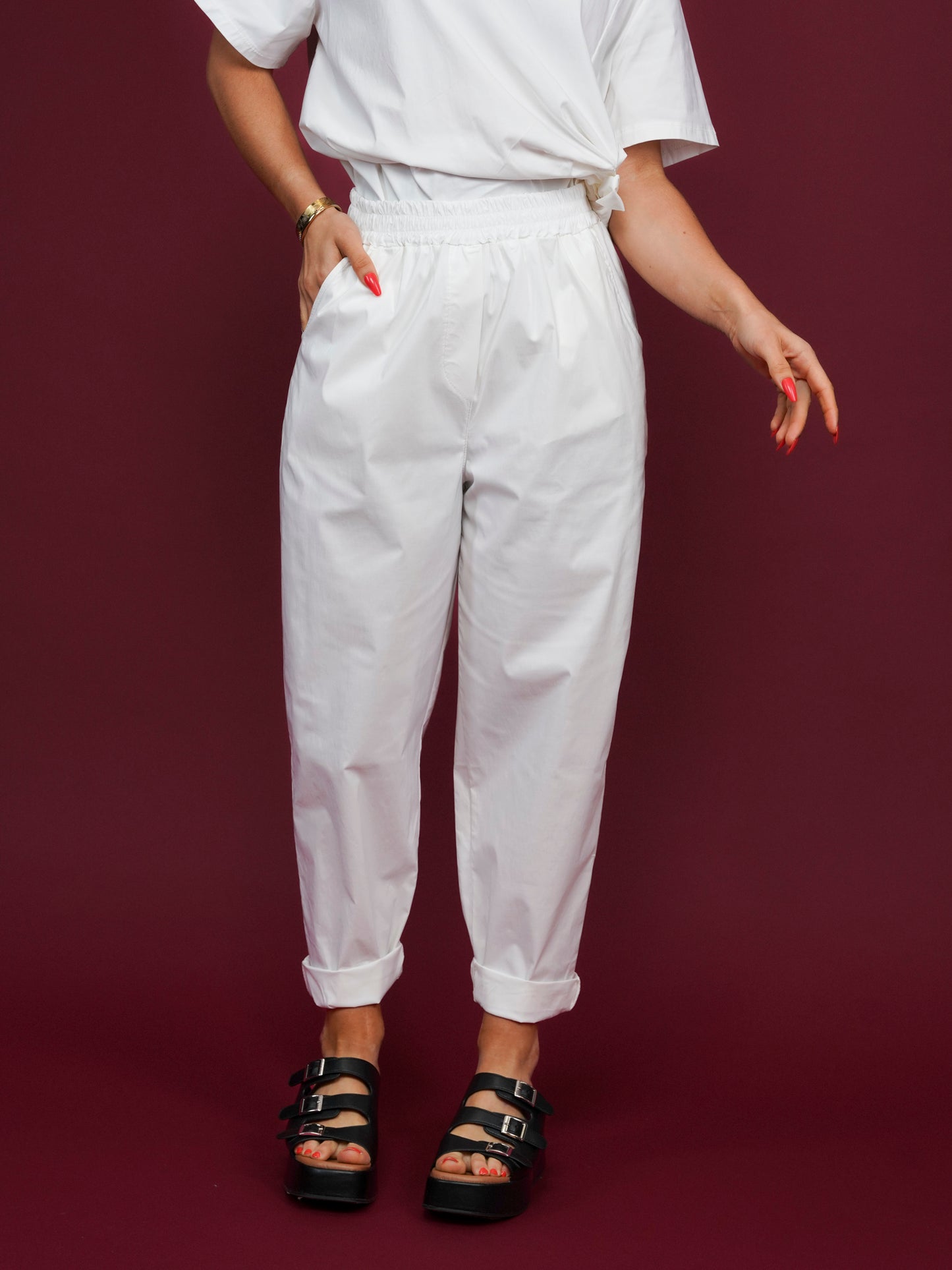 Pantalon extensible Nomad écru