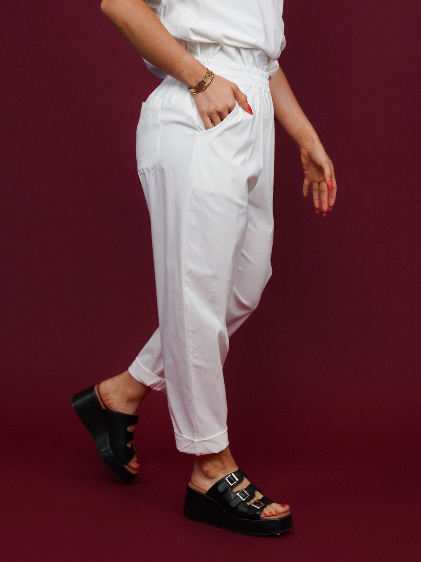 Pantalon extensible Nomad écru