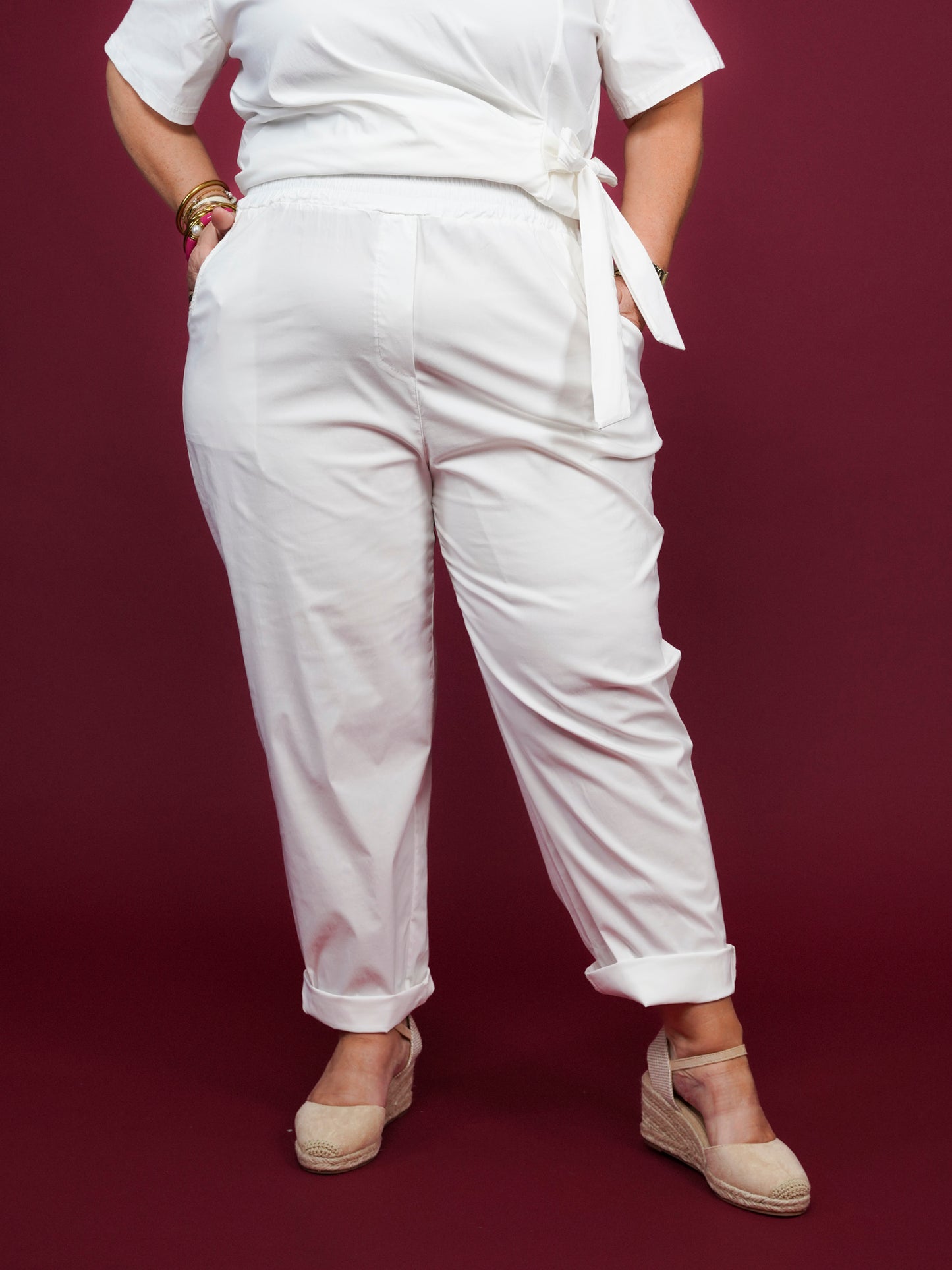 Pantalon extensible Nomad écru