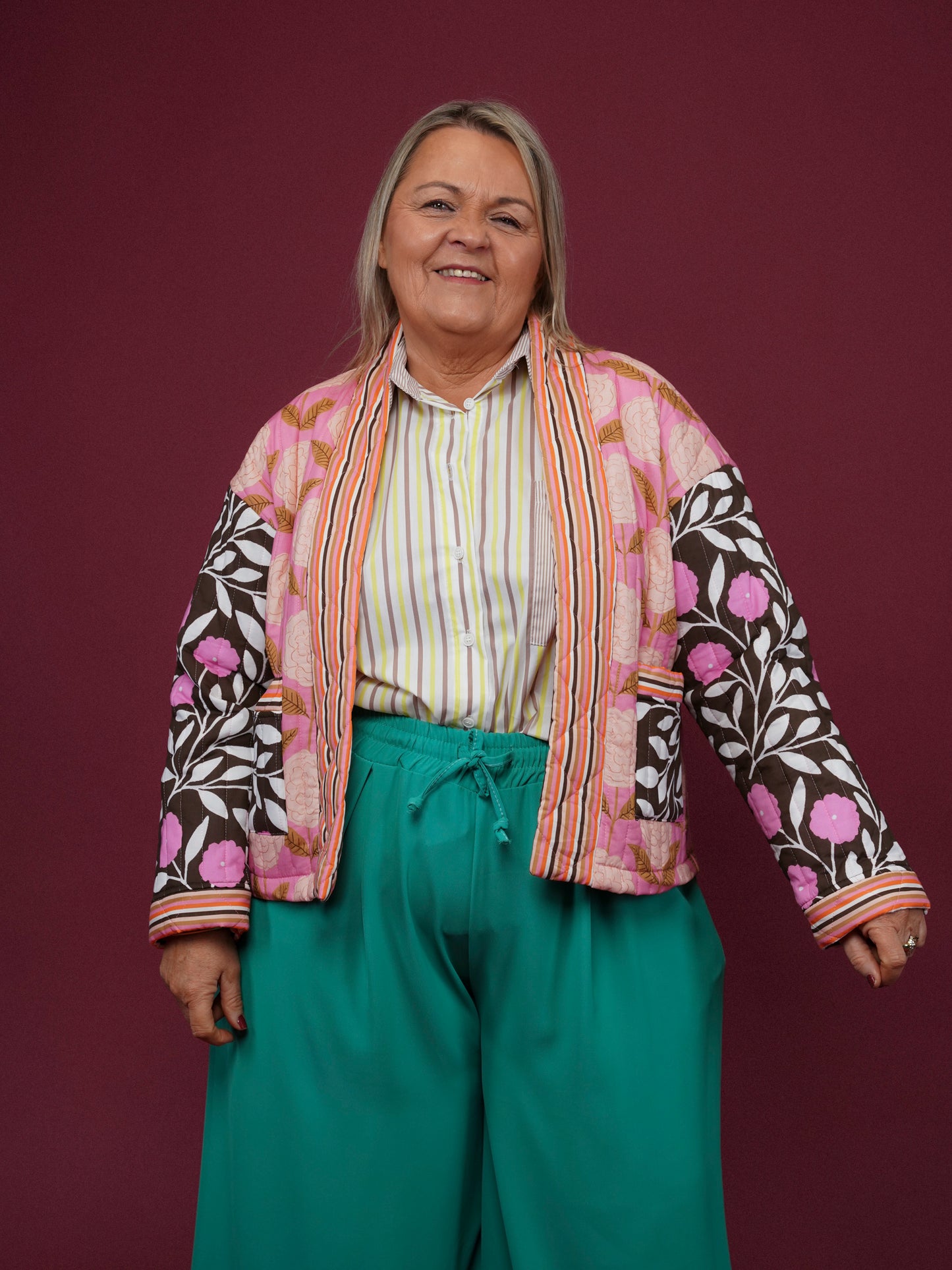 Veste matelassée florale
