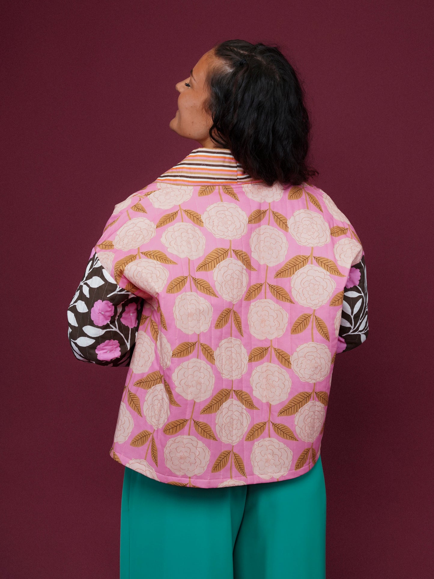 Veste matelassée florale