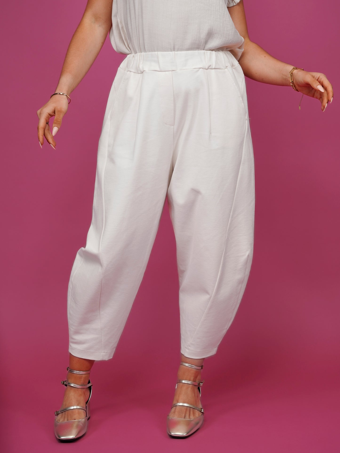 Pantalon japonais crème