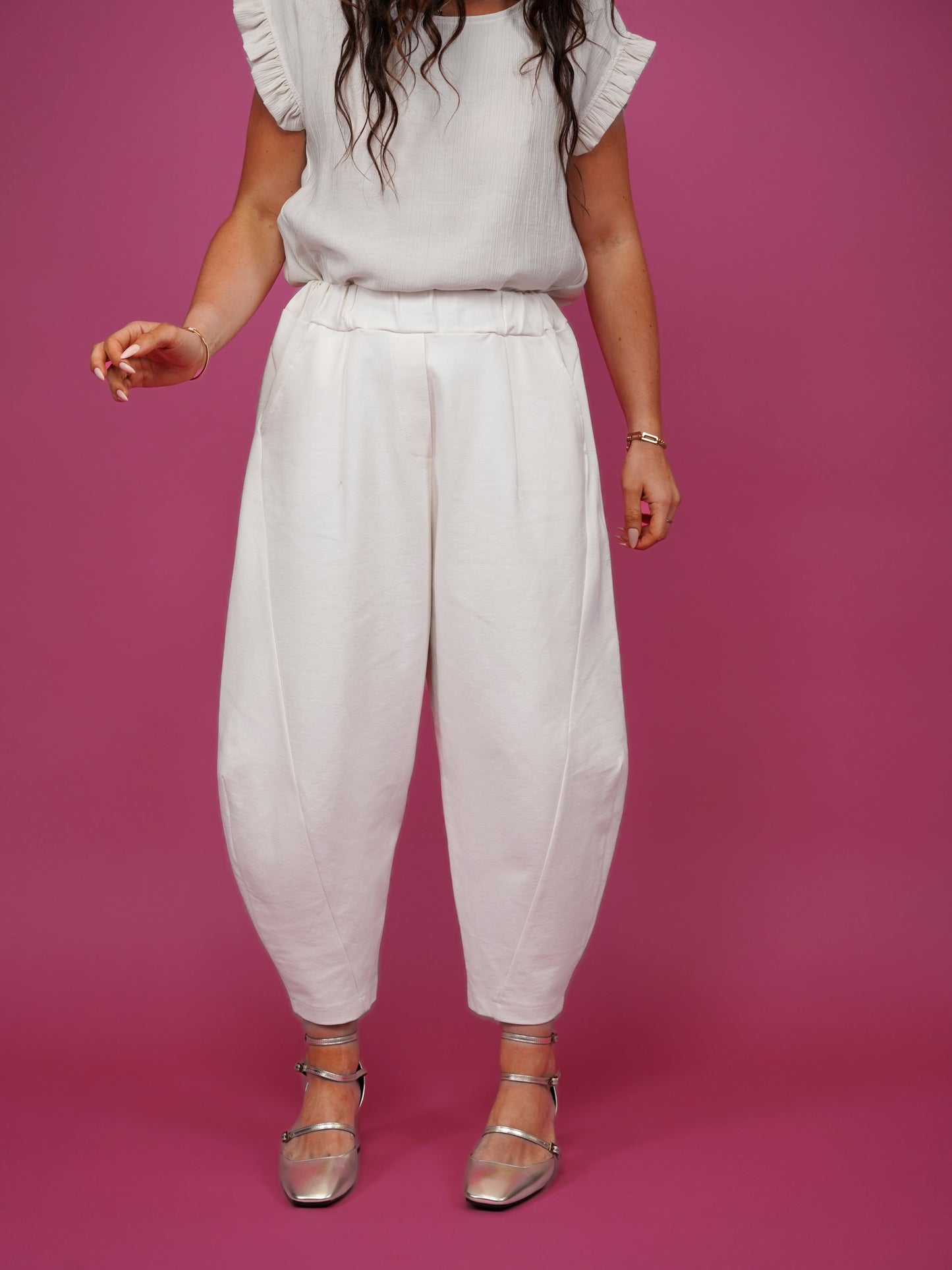 Pantalon japonais crème