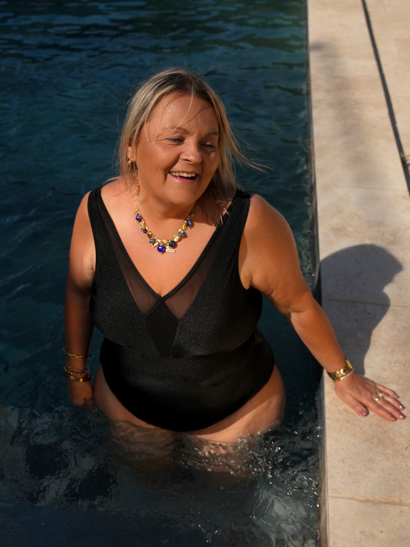 Maillot de bain noir irisé