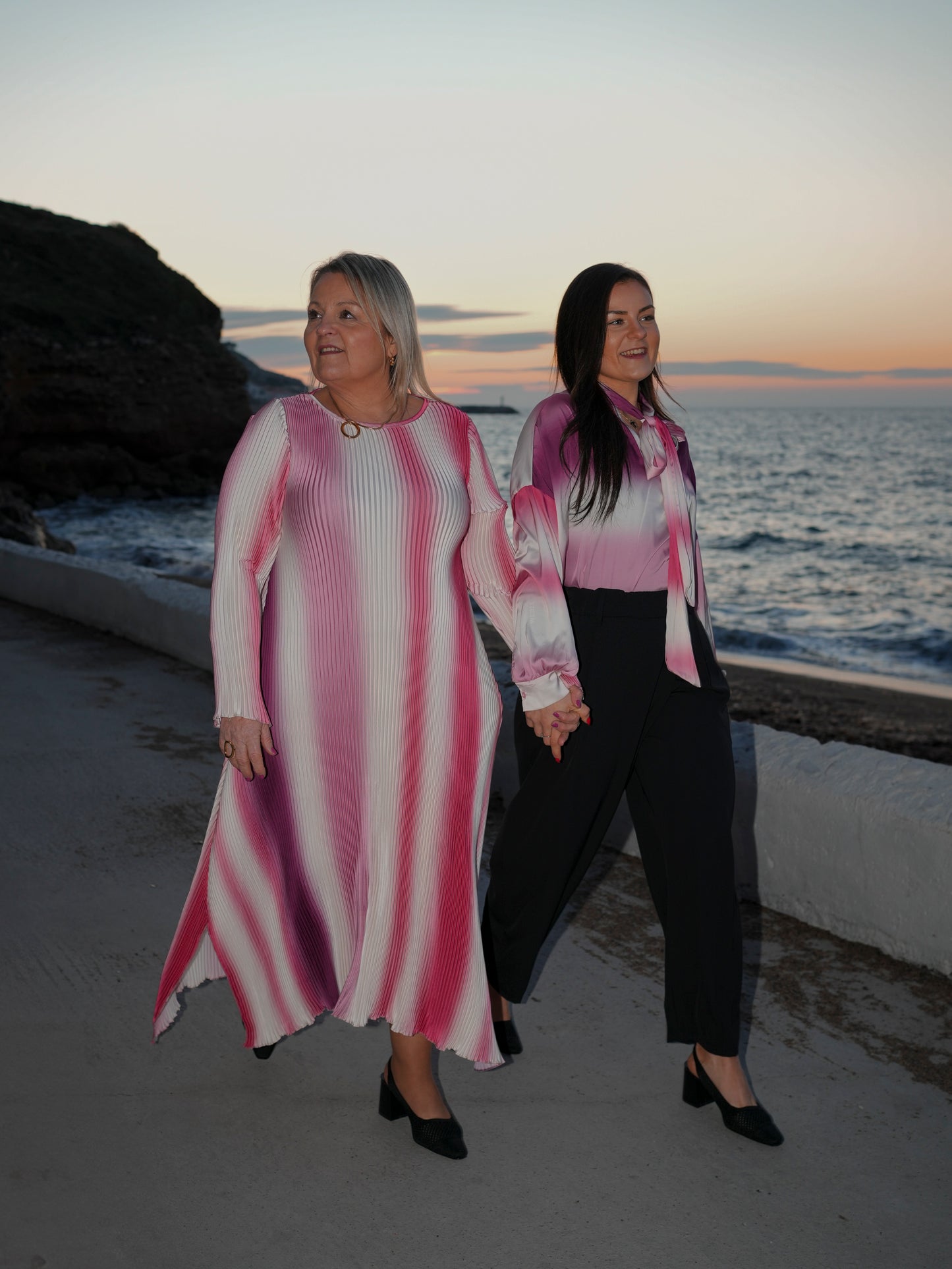 Robe plissée dégradé