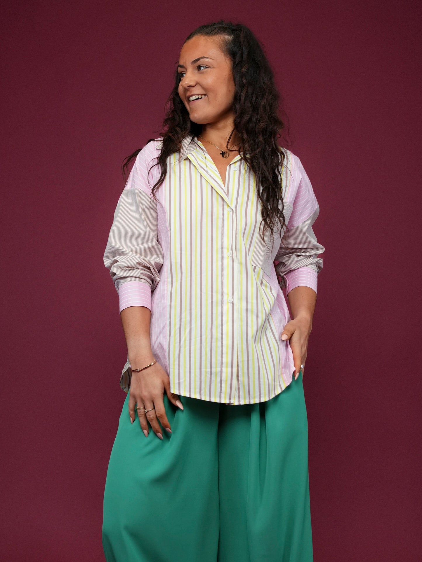Chemise rayée patchwork - 1524
