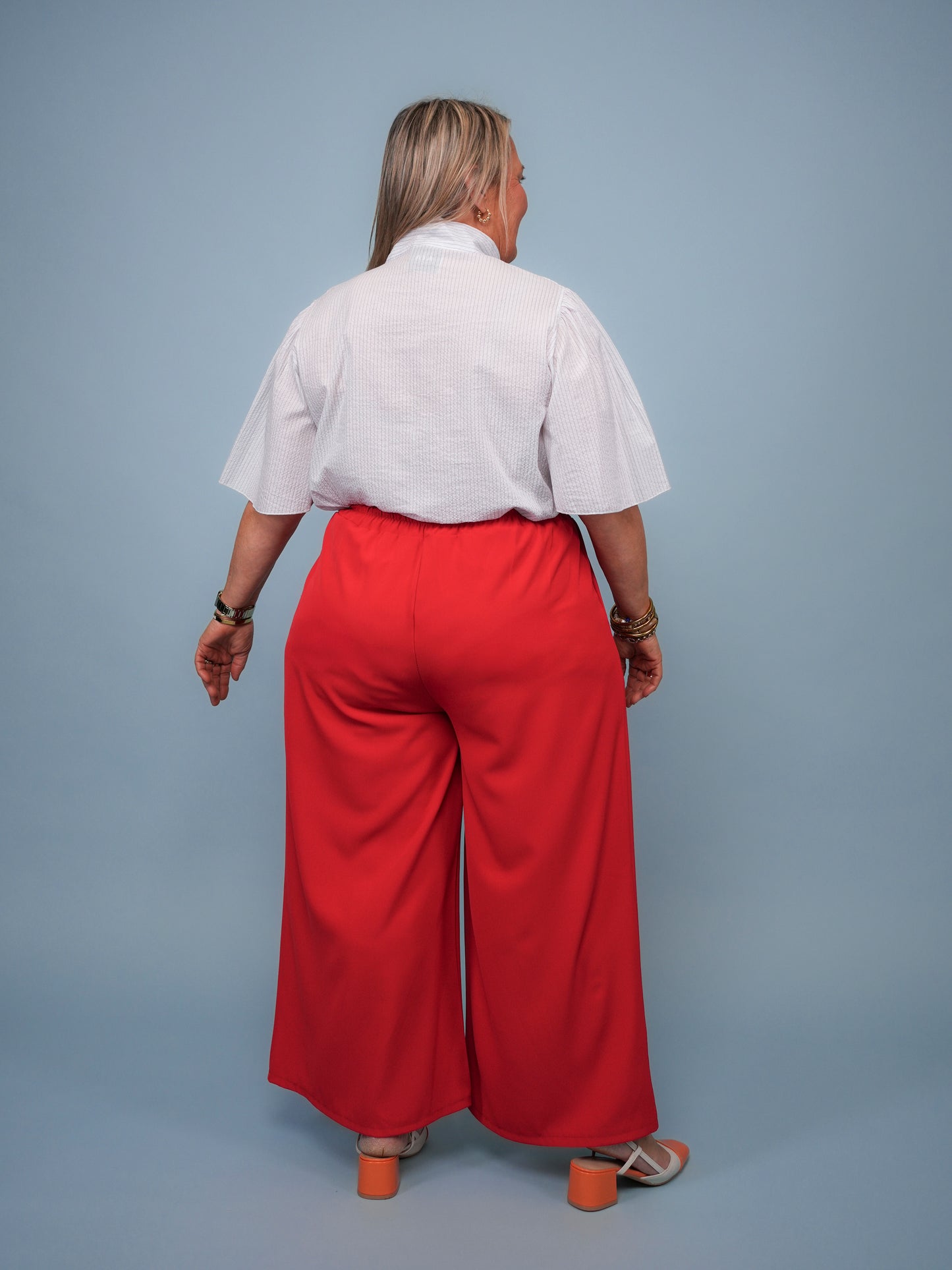 Pantalon large rouge - 1610