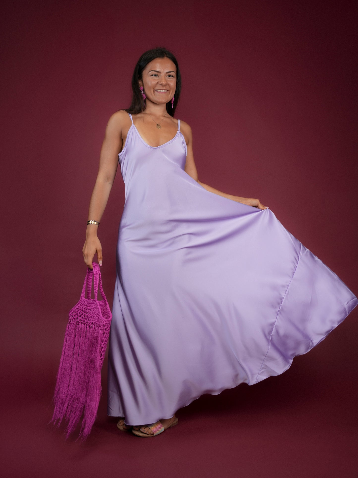 Robe à bretelles lilas