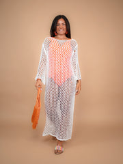 Robe en crochet blanc cassé - 1788