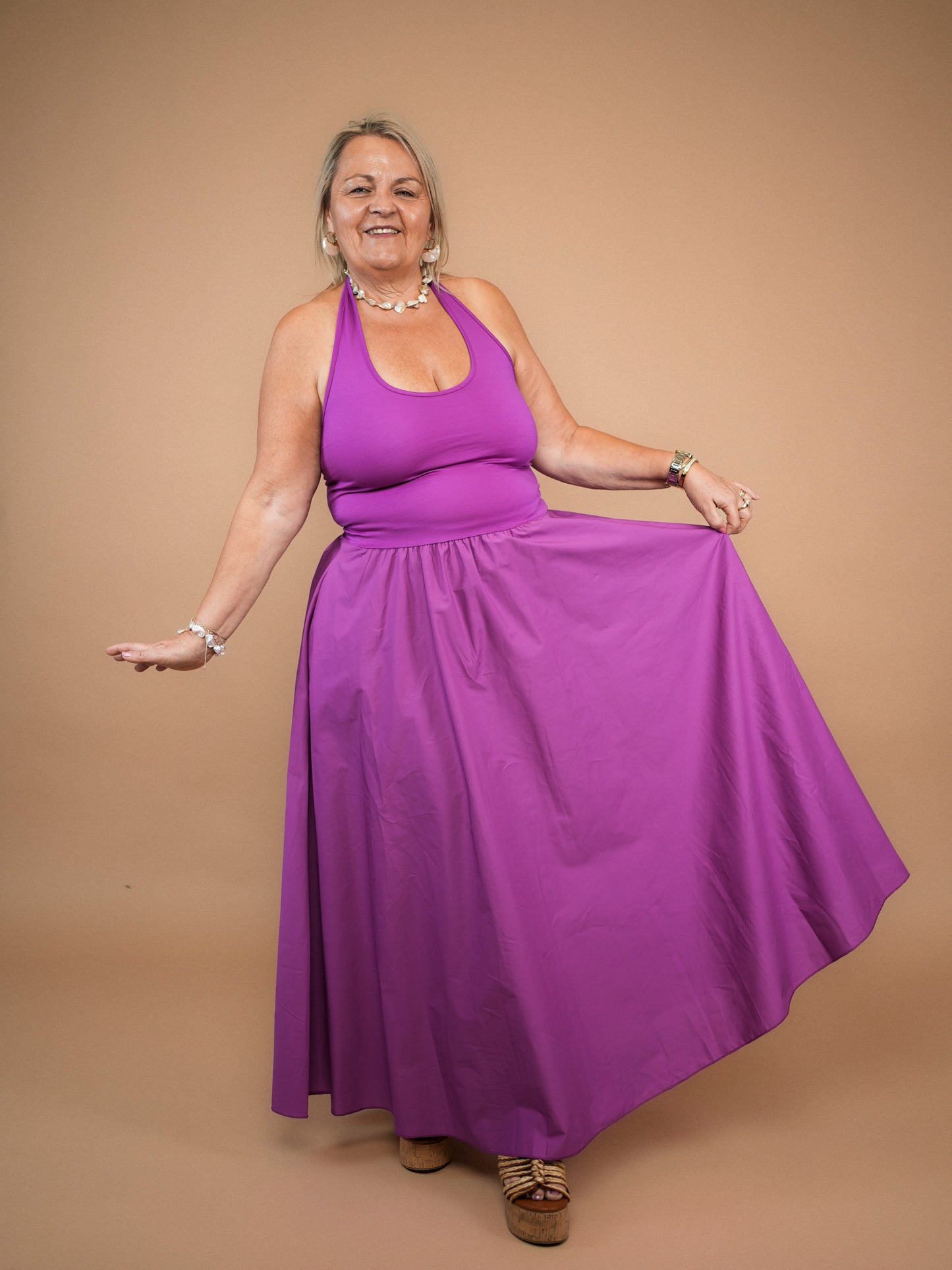 Robe débardeur fuchsia