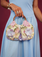 Sac à motifs floraux brodés