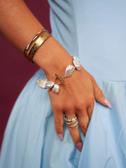 Bracelet à perles nacrées