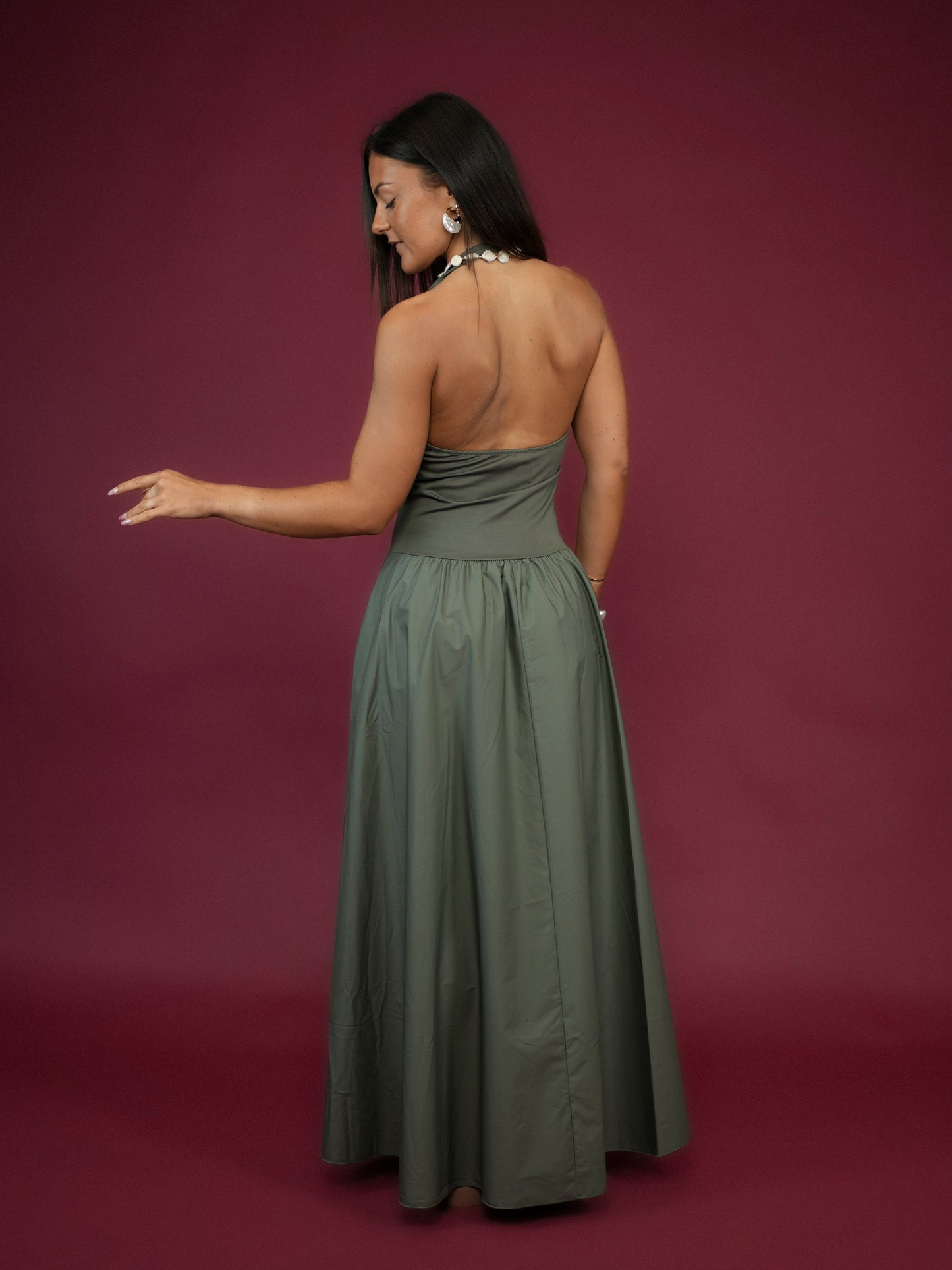 Robe débardeur kaki