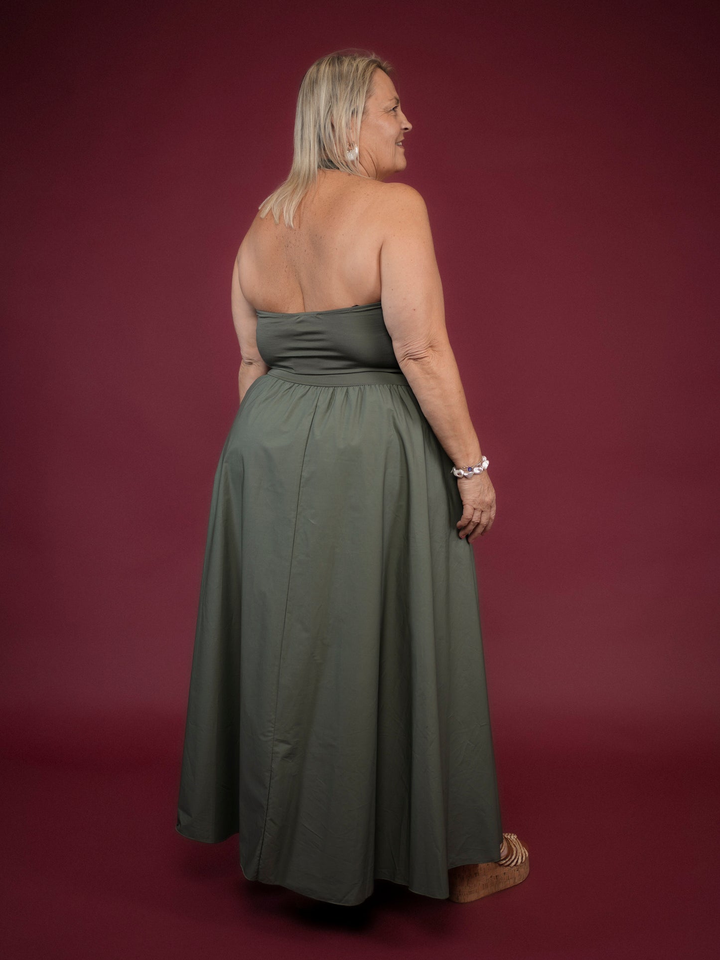 Robe débardeur kaki