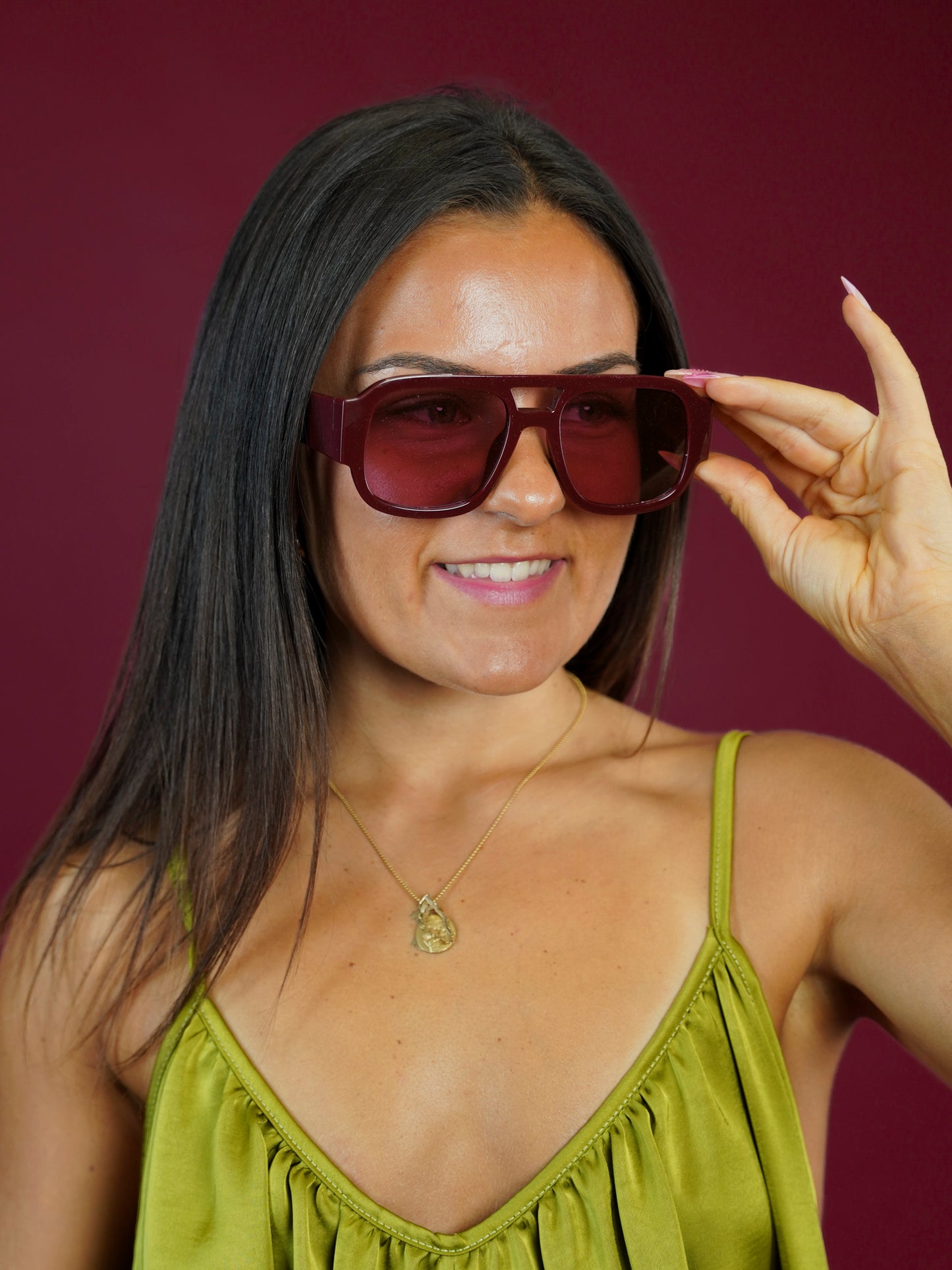 Lunettes de soleil prune