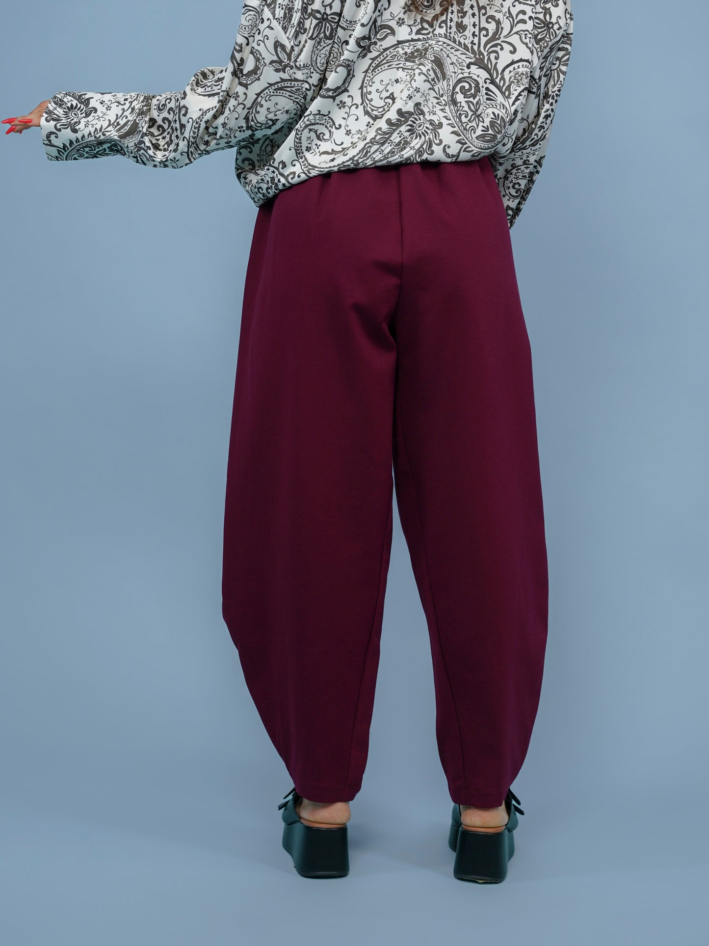 Pantalon japonais bordeaux