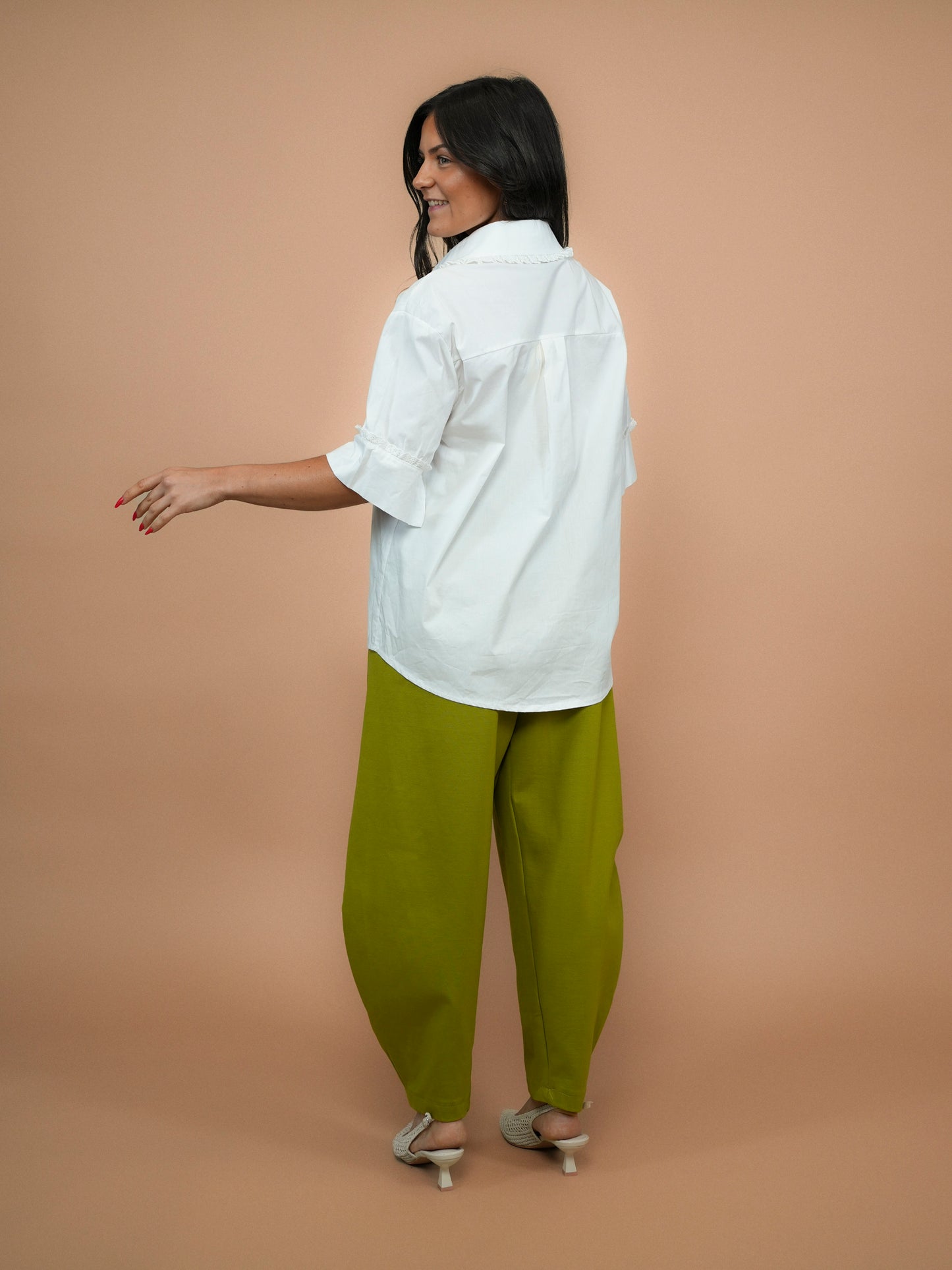 Pantalon japonais vert anis