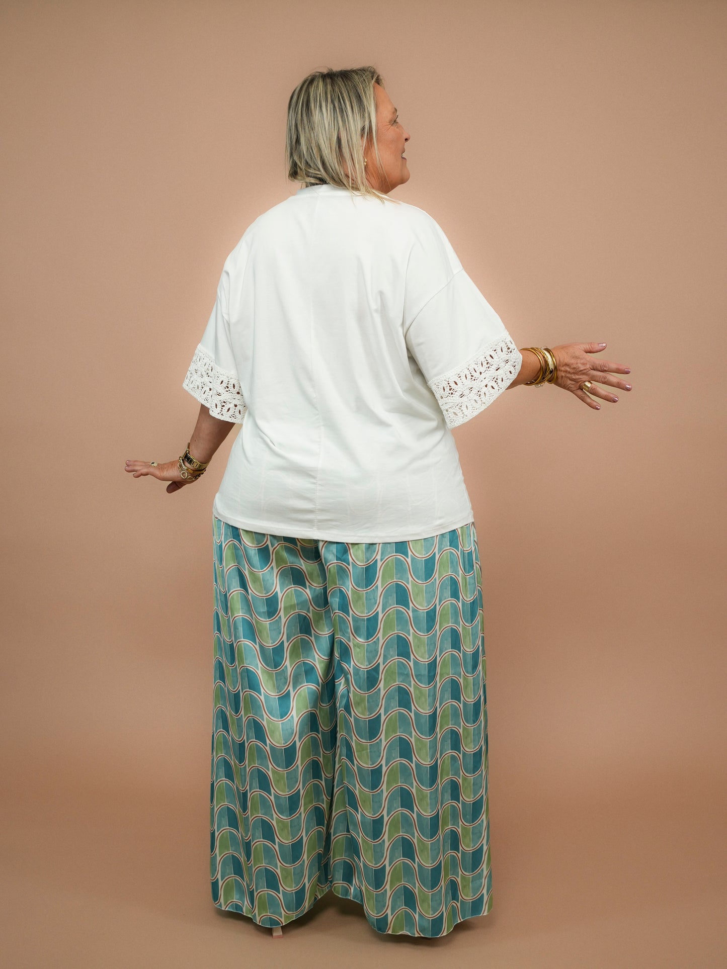 Pantalon imprimé Palazzo - 1393