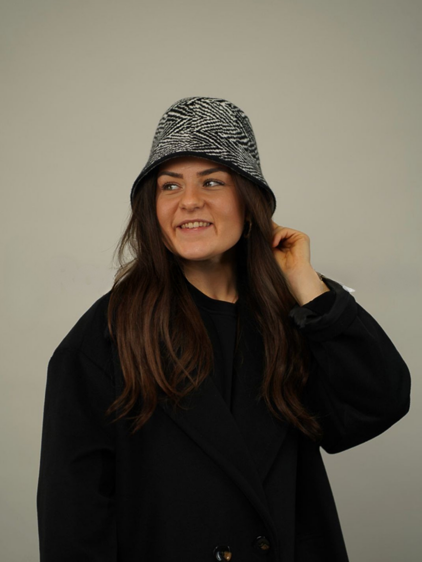 Chapeau bicolore noir