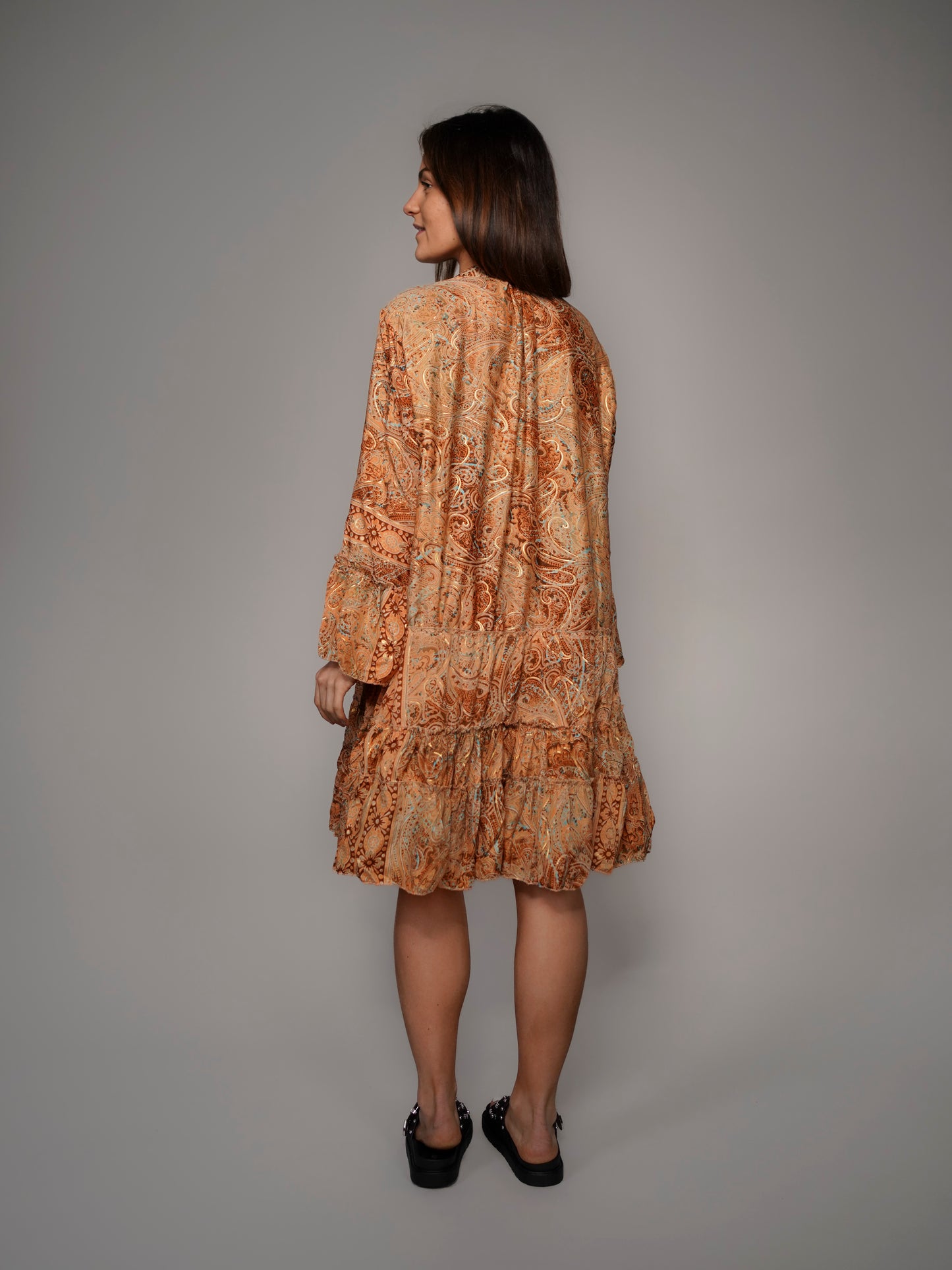 Robe bohème terracotta - 1470