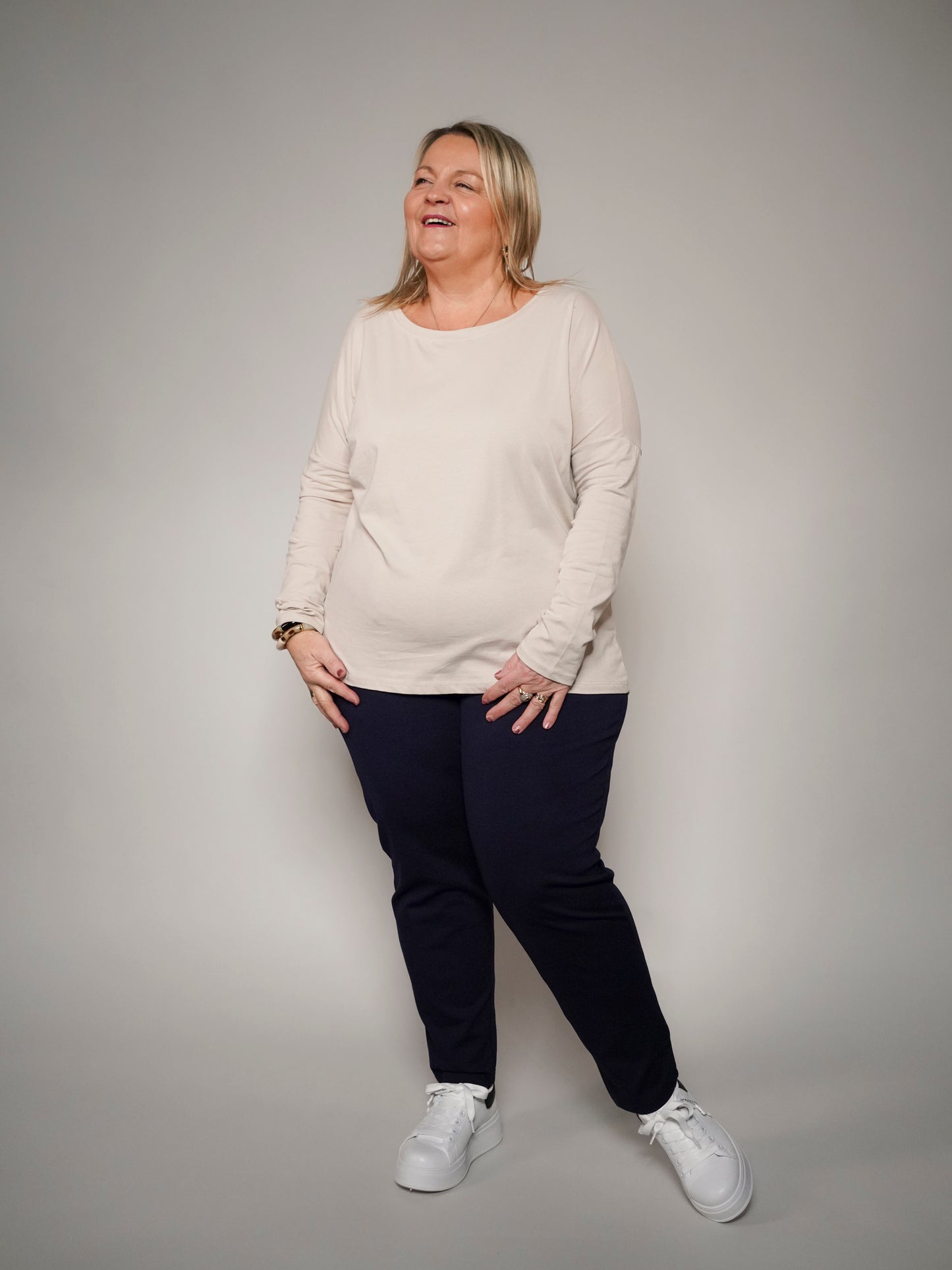 Pull fin basique beige - 1797