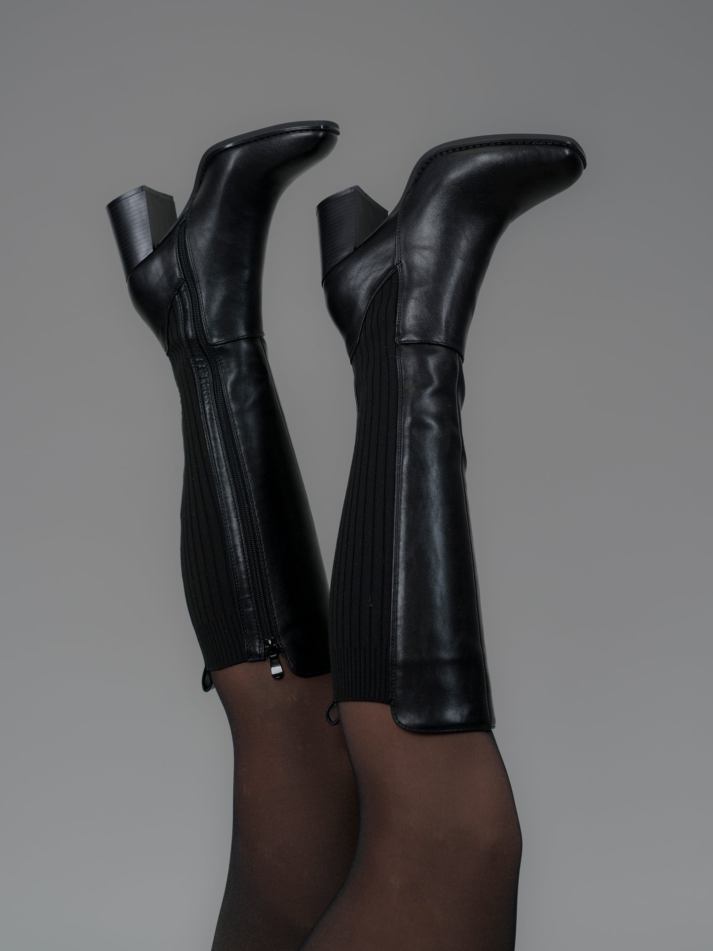 Bottes noires élastiques