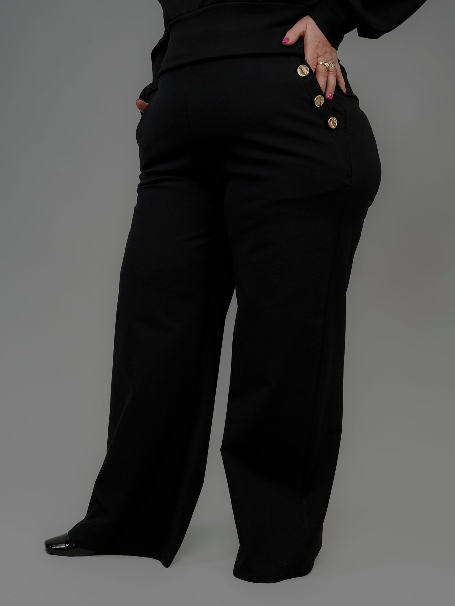 Pantalon à pont noir