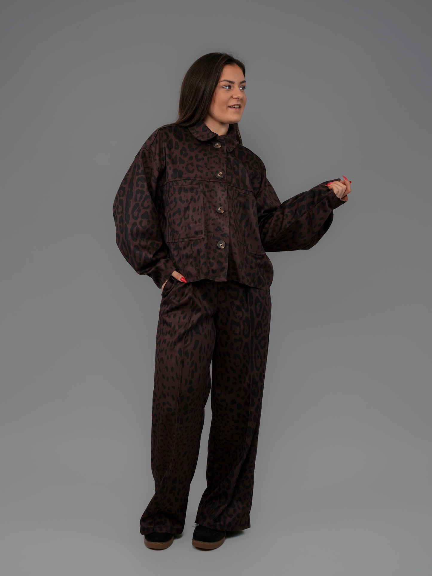 Veste léopard choco