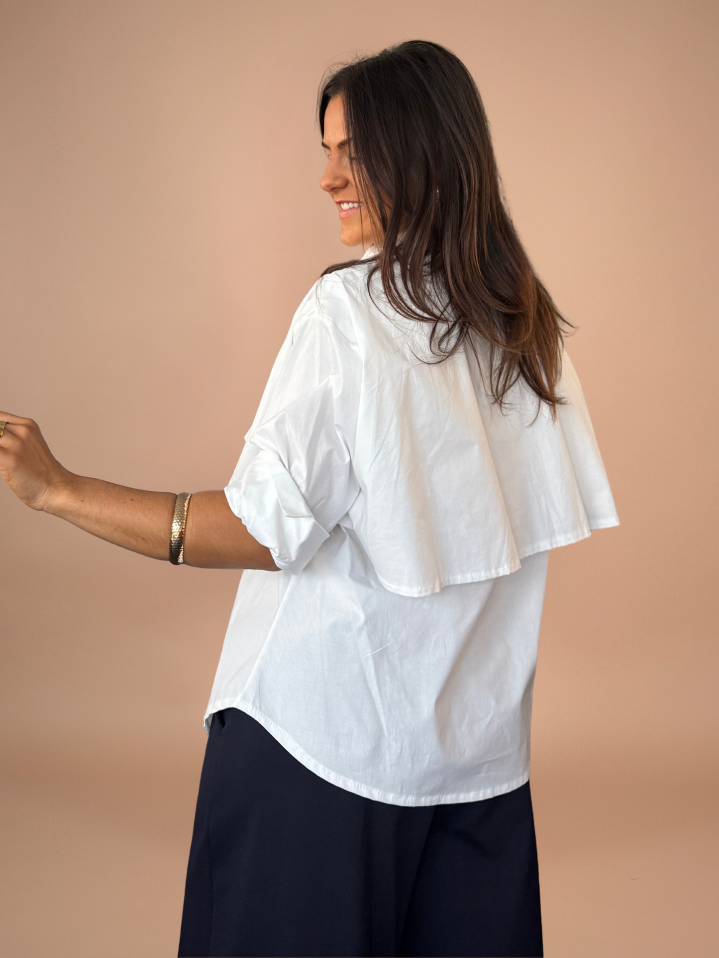 Chemise effet superposé blanche