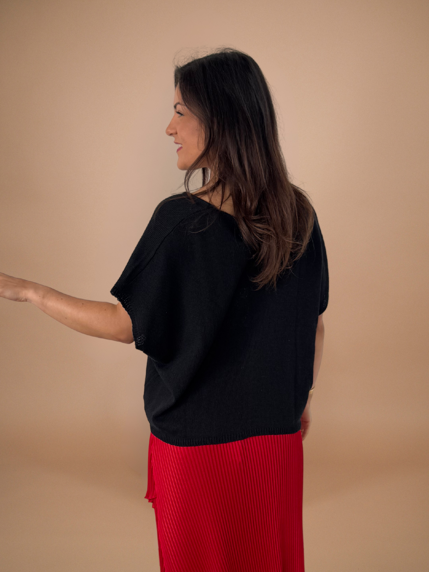 T-shirt maille noir - 1485
